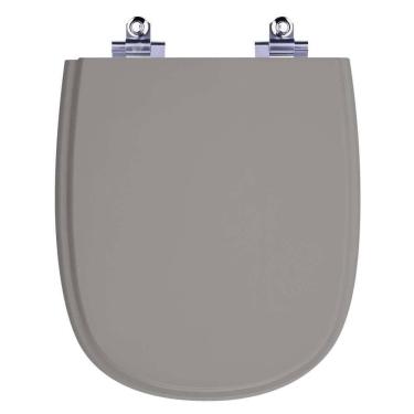Imagem de Assento Sanitário Laqueado Soft Close Sabatini Cinza Escuro para vaso Icasa
