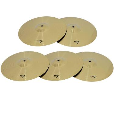 Imagem de Kit 5 Pratos de Condução para Bateria 20" Liga de Aço New York