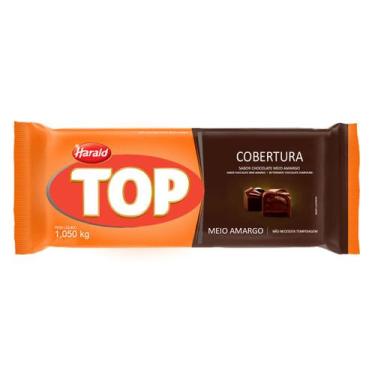Imagem de Barra De Chocolate Cobertura Meio Amargo Top Harald