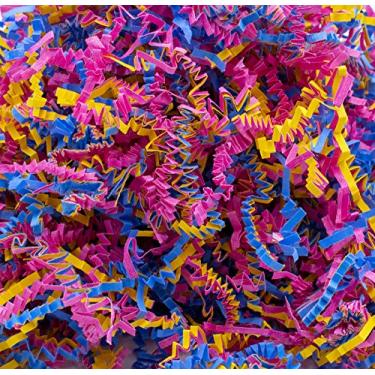 Imagem de Stephanie Imports Feito nos EUA Papel desfiado de 3 camadas com corte enrugado 900 g (Fiesta Mix)