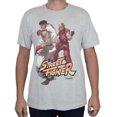 Imagem de Camiseta Masculina Gangster MC Street Fighter Cinza - 101622-Masculino