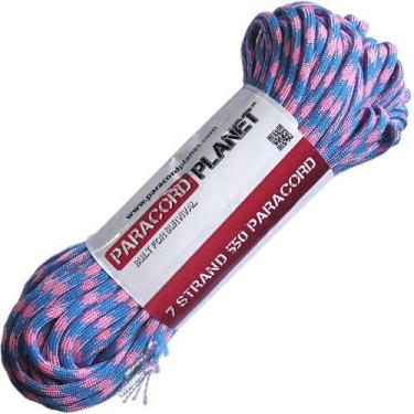 Imagem de PARACORD PLANET Mil-Spec Grau Comercial 250 kg Tipo III Nylon Paracord de Duas Cores (Smurf, 30 metros)