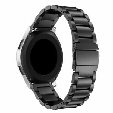 Imagem de Pulseira de relógio de aço inoxidável de substituição para Samsung Galaxy Watch 3 de 41/42 mm (preto)