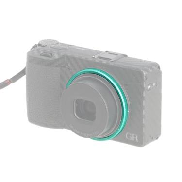 Imagem de Hersmay Anel de lente decorativo de metal para câmera RICOH GR III GRIII GR3 GR3 HDF, substitui a tampa do anel da lente Ricoh GN-1 (verde)