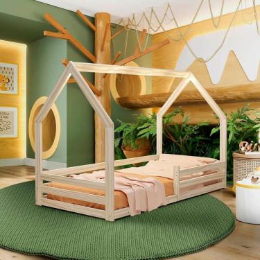 Imagem de Cama Solteiro Montessoriana Madeira Maciça Design Natural Mavie Shop JM