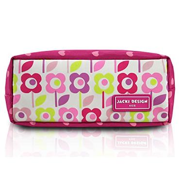 Imagem de ESTOJO NECESSARIE ESCOLAR INFANTIL CRIANÇA COM ZÍPER MENINA ESTAMPA FLOR JACKI DESIGN PINK