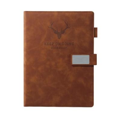 Imagem de Joucien Notebook Business Soft Skin Office Engrossado Simplificado para Estudantes - Marrom Claro-B5 Edição Grande - Edição Espessada