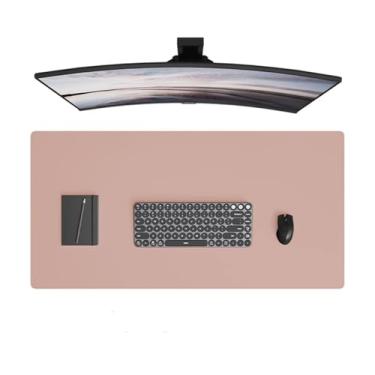 Imagem de HUTALIM Tapete de mouse grande de couro texturizado premium durável base antiderrapante tapete de mouse à prova d'água estendido para esports pros gamer desktop escritório