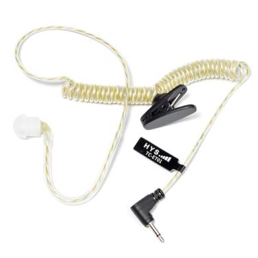 Imagem de HYS Fone de ouvido com fio de armadura balanceada dinâmica de vigilância de 2,5 mm apenas, para patrulha policial policial de 2,5 mm para microfone de alto-falante de ombro Motorola Kenwood Icom de