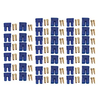 Imagem de Plugues de conector de bateria EC2, alta eficiência, fácil instalação, forte, alto, banhado a ouro, conector EC2 durável, plugue banana para bateria RC Lipo
