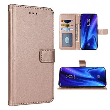 Imagem de FDCWTSH Capa carteira compatível com Xiaomi Mi 9T/Mi9T Pro/Redmi K20/RedmiK20 Pro, alça de pulso, capa flip de couro, suporte de cartão, capas de celular para Xiami Xiomis Xiome Mi9TPro, ouro rosa