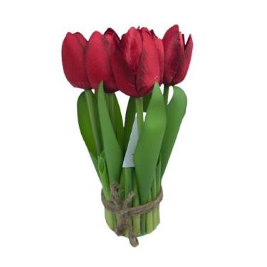 Imagem de Arranjo de Flor 7 Tulipas Artificial 19cm - Lily - Vermelho