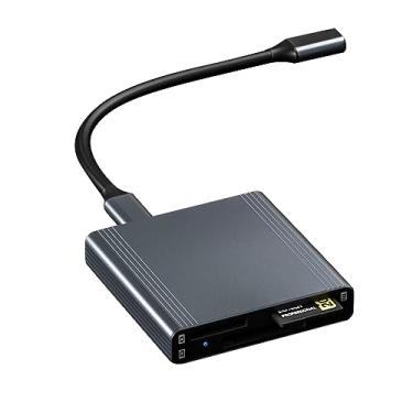 Imagem de Leitor CFexpress preto tipo A/tipo B/SD4.0, adaptador de leitor de cartão Cf Express tipo B de 10 Gbps para Android/Windows