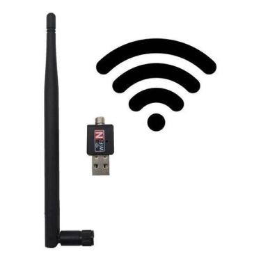 Imagem de Antena Wifi Adaptador Wireless Usb 300mbps S Fio Lan B/g/n - oem