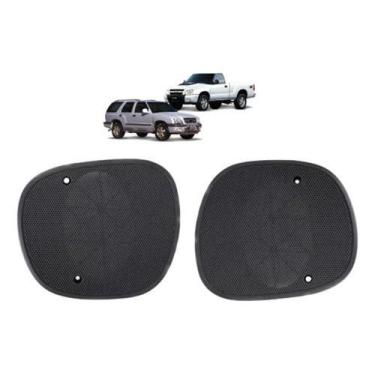 Imagem de Tela Auto Falante Do Painel S10 Blazer 2001 A 2011 Par Preto - Claupla