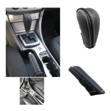Imagem de Capa Revestimento Em Couro Manopla do Câmbio Automático + Alavanca do 