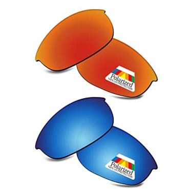 Imagem de Bwake Lentes de reposição para óculos de sol Oakley Half Jacket - vermelho fogo + azul gelo polarizado