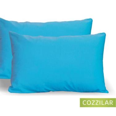 Imagem de Kit 10 Fronha Avulsa Malha Liso 100% Algodão - Cozzilar,  Azul Ártico