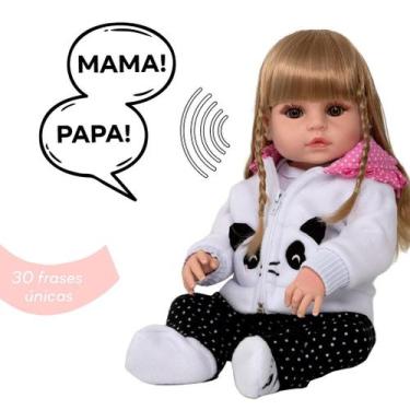 Imagem de Bebe Reborn Realista Panda Loira 30 Frases Envio Imediato - Cegonha Re
