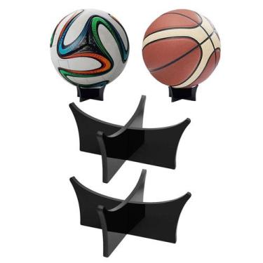 Imagem de Suporte de Bola Portátil 02 Unidades em Acrílico cor Preto - EB