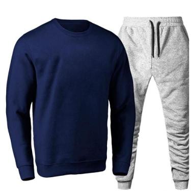 Imagem de Conjunto Moletom Masculino Flanelado Dia a Dia Conforto - Polo Blu, P,