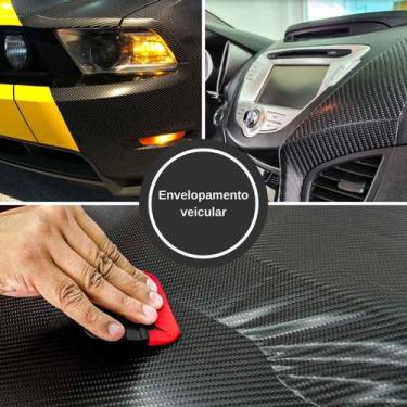 Imagem de Envelopamento Automotivo Fibra Carbono 4d 2mX0,70m - Imprimax 