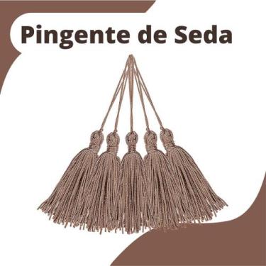 Imagem de Pingente De Seda Tassel - Bege Camurça - Com 20 Unidades - Nybc