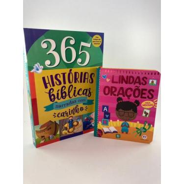Imagem de Kit 365 Historias E Uma Bíblia Do Bebê Lindas Orações MENINA
