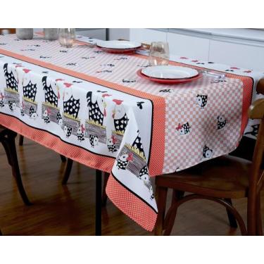Imagem de Toalha de Mesa Estampada Galinhas - FASTLAR, 140x140cm