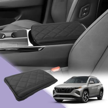 Imagem de Capa de console central compatível com 2025 2026 Hyundai Tucson Accessories 2025 2026 Tucson NX4 Capa de apoio de braço almofada de console central de couro macio (não serve para versão manual