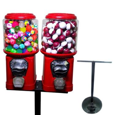 Imagem de 2 Maquinas Bolinha Pula Pula +250 Bolas 27Mm +420 Chicletes - Importad