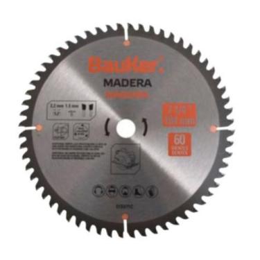 Imagem de Disco de Serra Circular 10"com 60 Dentes para Madeira - Bauker