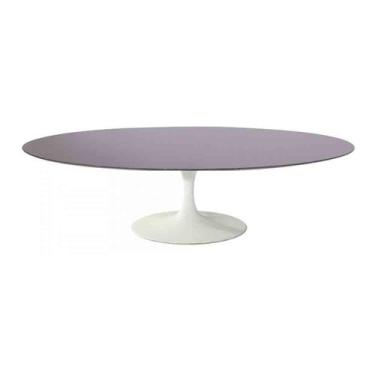 Imagem de Mesa de Centro Saarinen 46cm Oval São Gabriel 120x80cm - Base Branca -