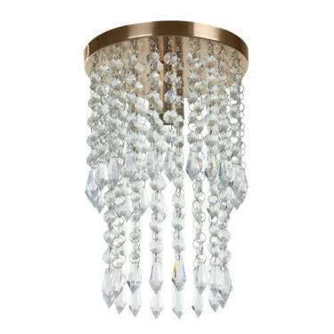 Imagem de Plafon Lustre De Cristal Acrilico Spark Redondo Cobre - MARRYLUZ