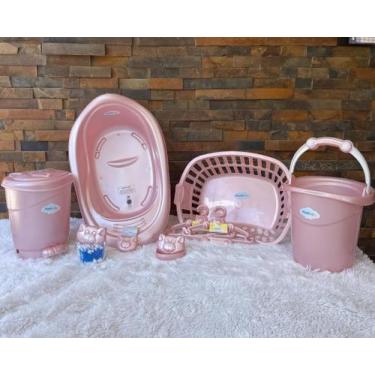 Imagem de Kit Banho Banheira 22 L Saboneteira Lixeira ofuro 9 IENS - Plastbrasil