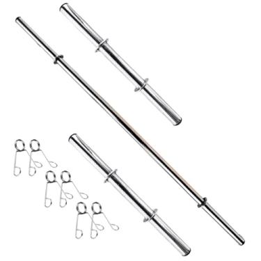 Imagem de CIUZE Kit de Barras de Exercício 40cm e Barra Fitness 1,20m Cromado em Aço de Liga