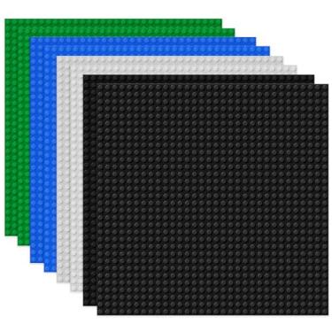 Imagem de 8 Pack Classic Baseplates Board for Building Bricks, Compatible with All Major Brands, Platforms Base Building Sheet for Activity Table Build on Mat Accessories for Kids Teens Adults, 10" x 10"
