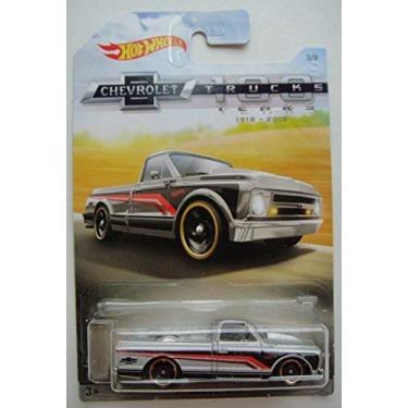 Imagem de Hot Wheels Chevrolet Trucks 100 Years, Silver '67 Chevy C10 3/8