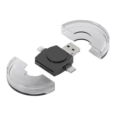 Imagem de Leitor de cartão SD 4 em 1, conector duplo USB 3.0/USB C adaptador de leitor de cartão de memória, leitor de cartão SD para iPhone, leitor de cartão de memória SD Trail Camera Viewer adaptador para