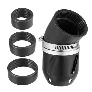 Imagem de VekAuto Filtro de ar para motocicleta, 26/35/42/48 mm ID 90 x 60 mm, universal para motocicleta, quadriciclo, liga de alumínio durável, preto
