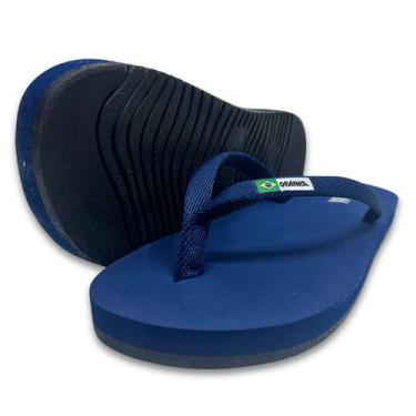 Imagem de Chinelo Opanka 100 Sandália Dedo Tratorada Casual Conforto, Azul, Mari
