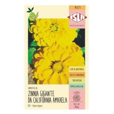 Imagem de Semente Zinnia Dahliaflora Amarela Gigante Califórnia ISLA