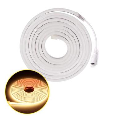 Imagem de Mangueira Fita Led Neon Flexível Decoração 12v 5m - DS, Branco-quente