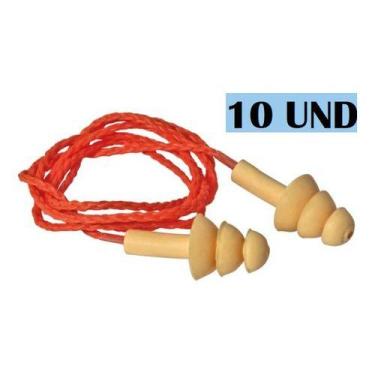 Imagem de 10 Protetor Auricular P Dormir Silicone Plug Anti Ruido - Protreplus