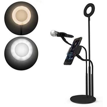 Imagem de Iluminador Kit Filmagem Usb Microfone Ring Light Celular 3 em 1 - TOMA
