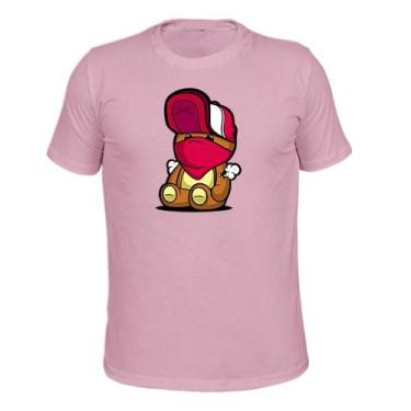 Imagem de Camiseta Plus Size Algodão Tecido Macio Baby Mask - Surprass, Rosa, G2