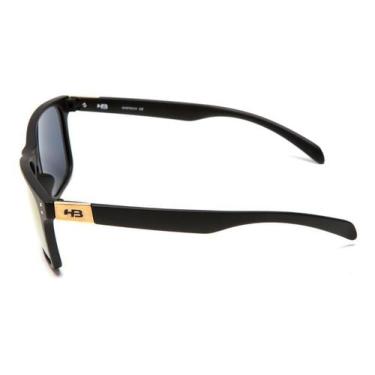 Imagem de Óculos Solar Hb Gipps Ii 10100420243026 Preto Fosco Lente Dourada Espe