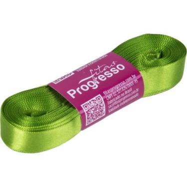 Imagem de Fita de Cetim 15MM 10M Verde Folha - Fitas Progresso