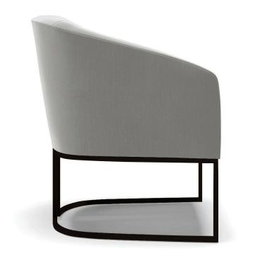 Imagem de Cadeira Sala De Jantar Base Industrial Preto Stella Suede D03 - D`rossi Cor Grafite