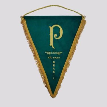 Imagem de Flâmula Veludo Palmeiras Verde - Jc Bandeiras, Único